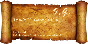 Izsóf Gabriella névjegykártya