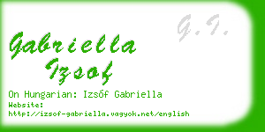 gabriella izsof business card