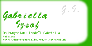 gabriella izsof business card